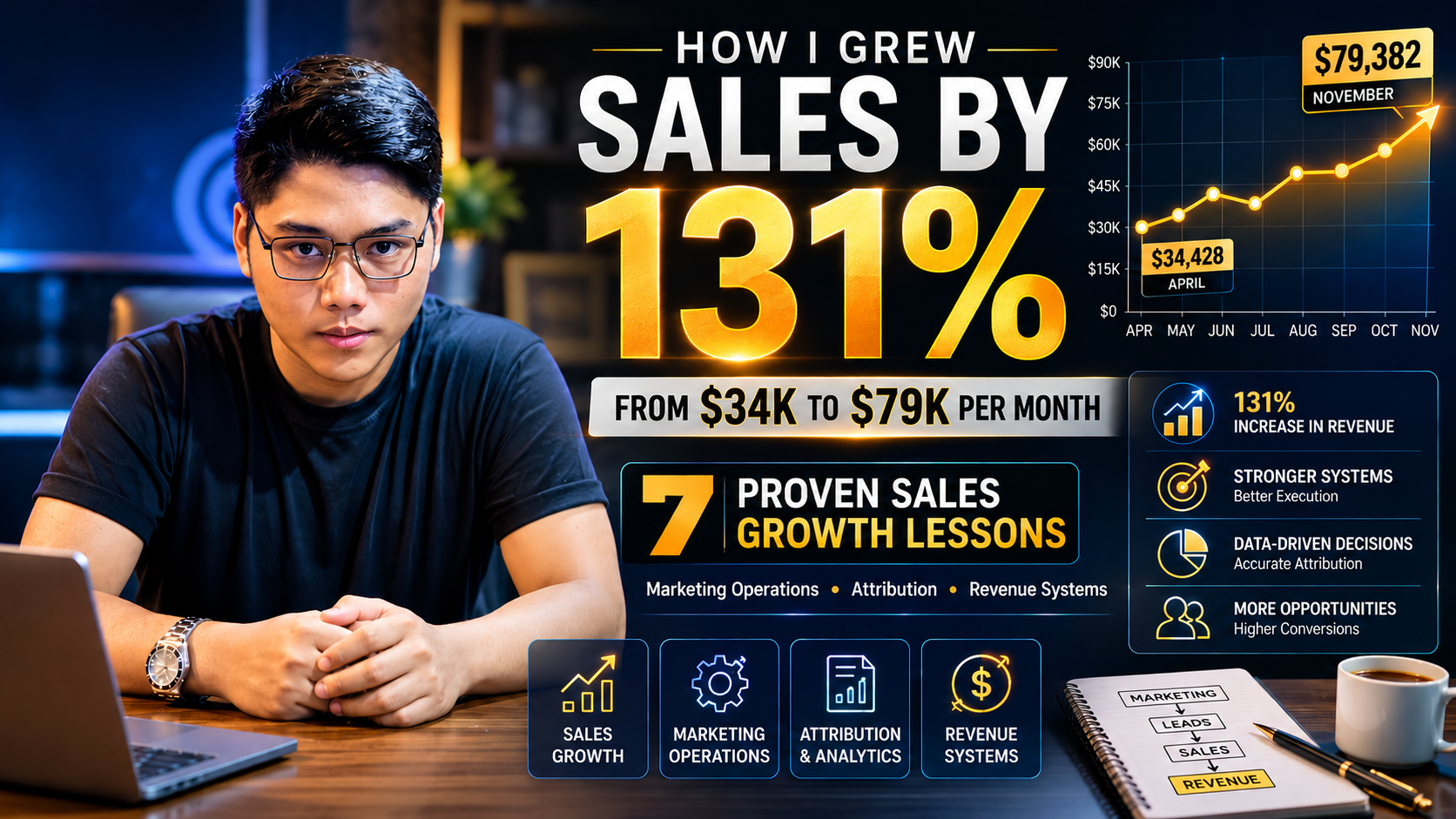 How I Grew Monthly Sales by 131% in Seven Months